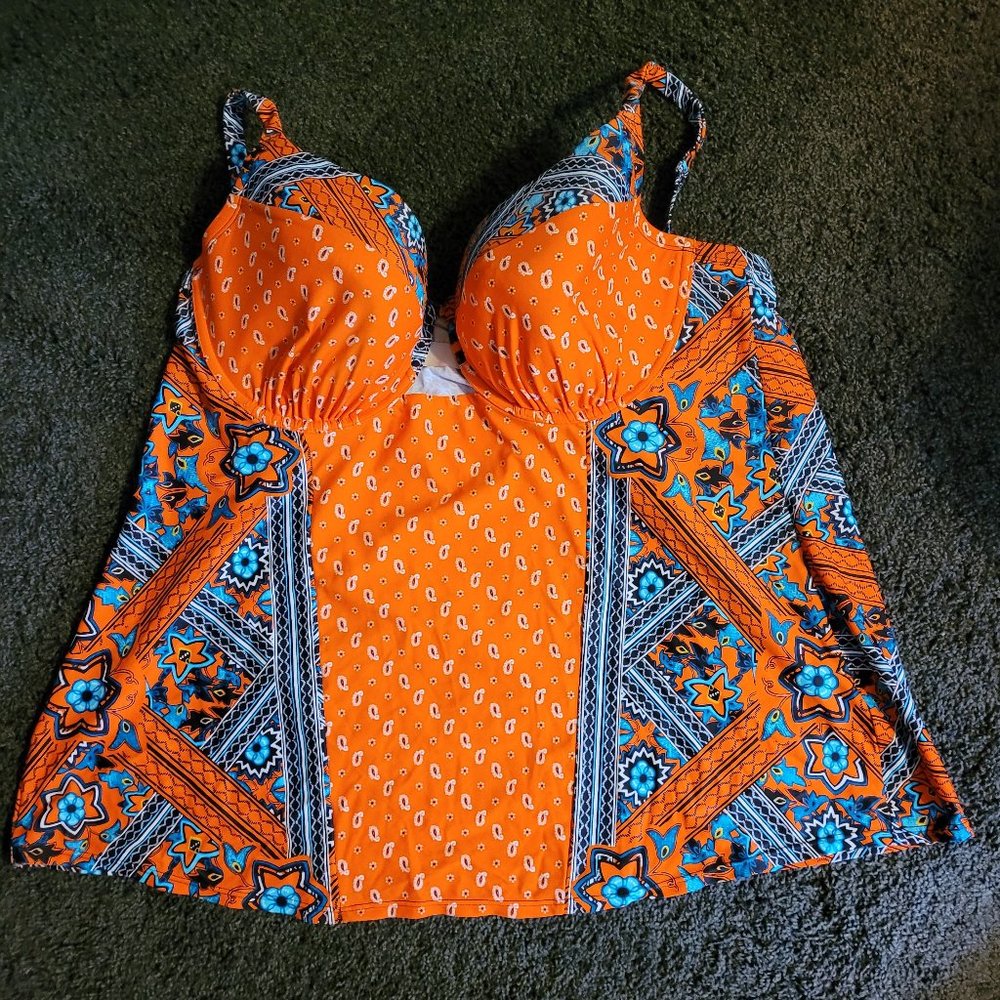 Bathing suit (top only) with attached interior bra